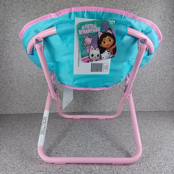 RARE Saucer Chair Foldable 19" Toddler Gabby's Dollhouse Comfy Seat Chair - Picture 4 of 9